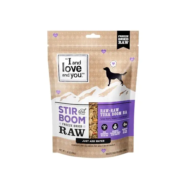 Stir and Boom Freeze Dried Raw Free Turkey Dry Dog Food, 1 LB 1