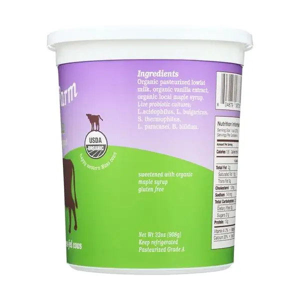 Organic Yogurt Lowfat Vanilla 5