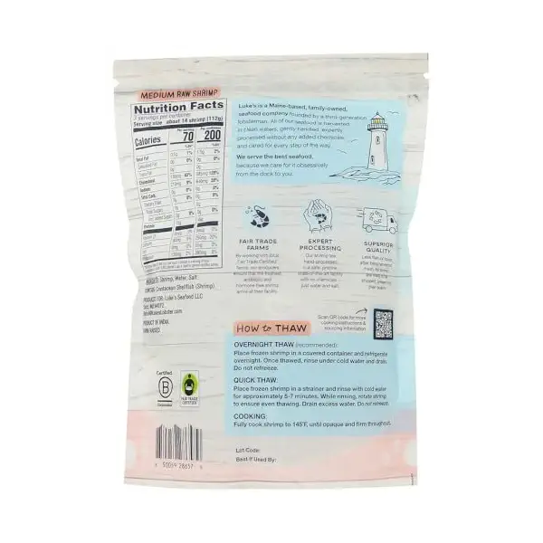 51/60 Raw PD Tail Off Shrimp, 12 OZ 2