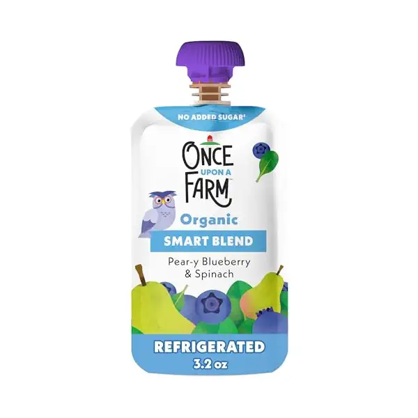 Organic Pear-y Blueberry & Spinach Baby Blend Sgl, 3.2 OZ 1