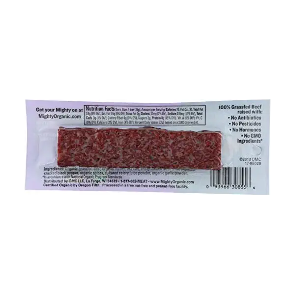 Organic Sea Salt & Pepper Mighty Beef Bar, 1 OZ 2