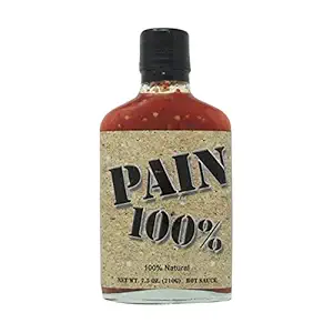 100% Pain Hot Sauce, 7.5 OZ