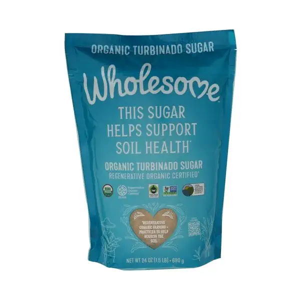 Organic Regenerative Raw Cane Turbinado Sugar, 24 OZ 1