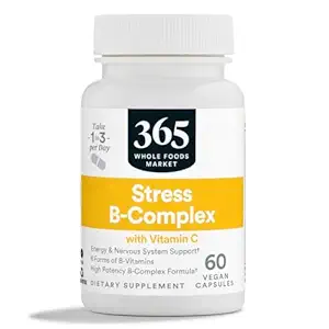 365 by Whole Foods Market, Vitamin B Stress Complex with Vitamin C, 60 Vegetable Capsules