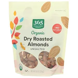 365 by Whole Foods Market, Organic Dry Roasted & Unsalted Almonds, 10 OZ