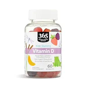 365 by Whole Foods Market, Kid's Vitamin D3 Gummies, 60 Count