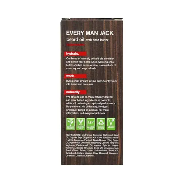 Cedarwood Face Beard Oil, 1 FZ 2