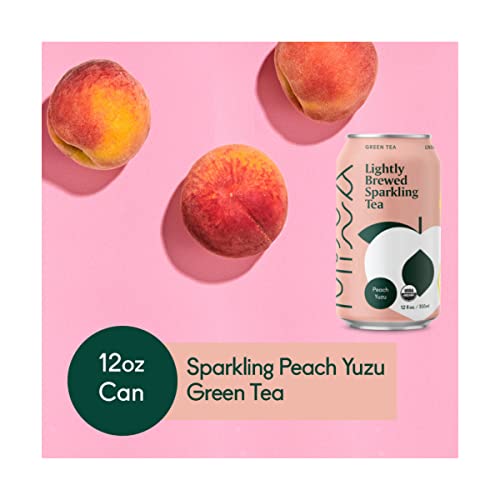 peach-tea Organic Sparkling Peach Yuzu Green Tea, 12 FZ at Whole Foods