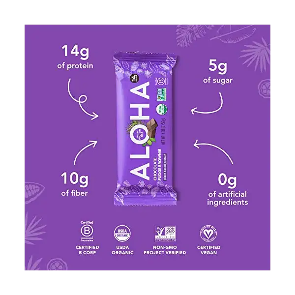 Organic Chocolate Fudge Brownie Protein Bar 12 Count, 1.98 OZ 5