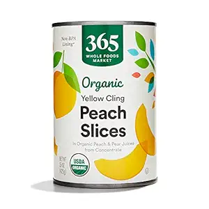 365 by Whole Foods Market, Organic Yellow Cling Peach Slices, 15 OZ