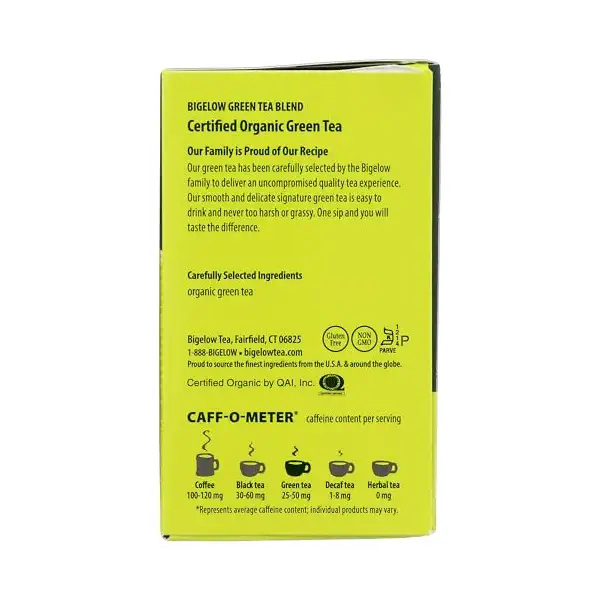 ORGANIC GREEN TEA, TEA BAGS, 40 CT ORGANIC GREEN TEA 6