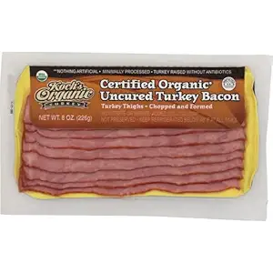 Organic Uncured Turkey Bacon, 8 OZ