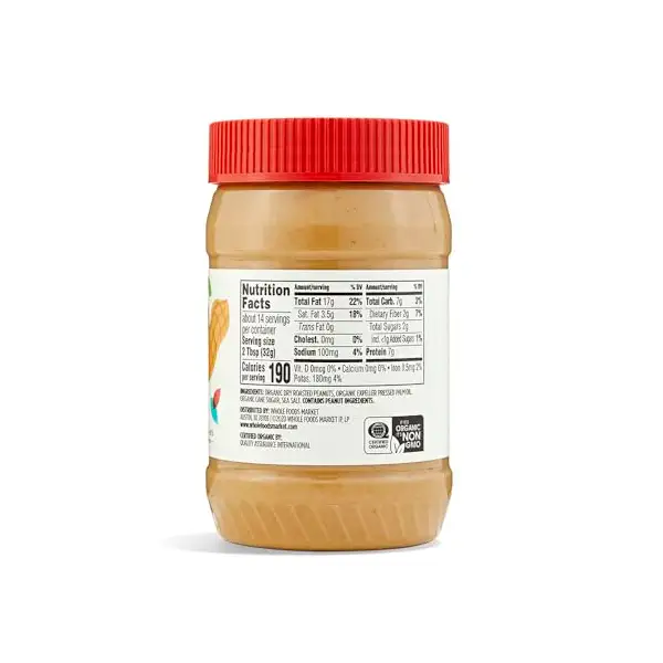 Organic Sweetened Smooth Peanut Butter, 16 OZ 2