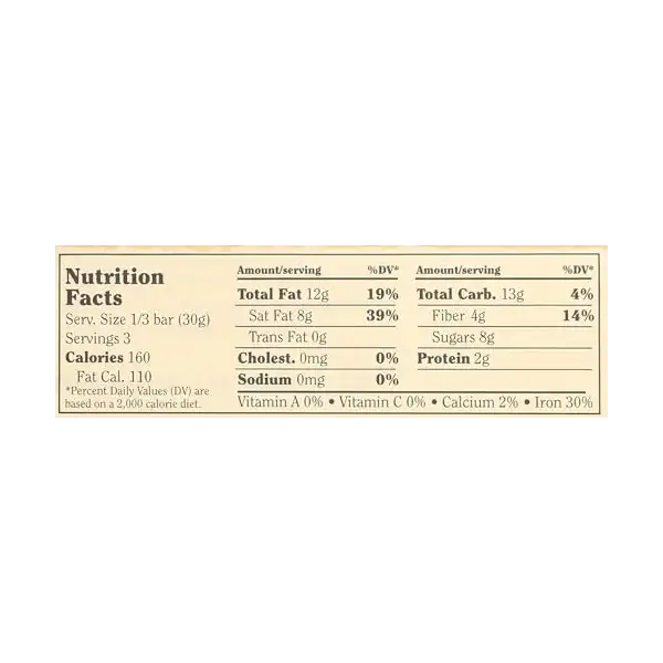 Organic Dark Chocolate Bar, 3.2 OZ 3