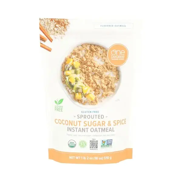 Organic Coconut Sugar & Spice Sprouted Instant Oatmeal, 18 OZ 1