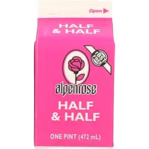 Half & Half Pint, 16 OZ