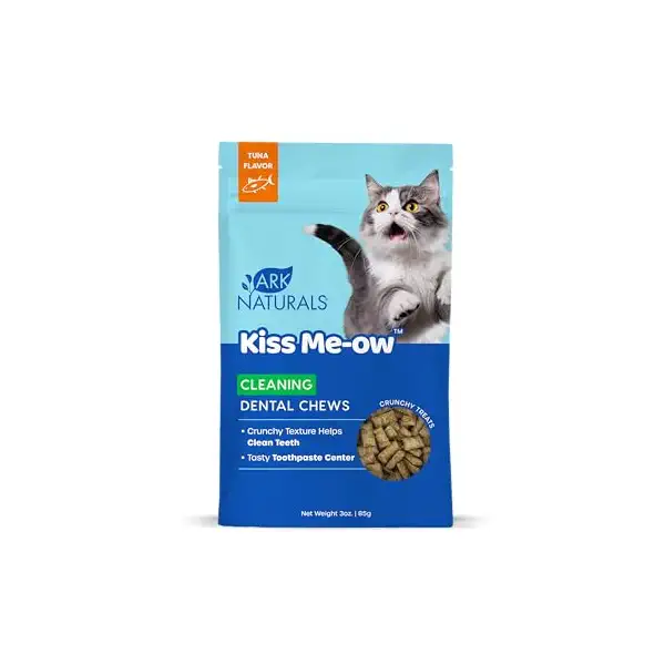 Kiss Me-Ow Cleaning Tuna Dental Cat Chews Crunchy Cat Treats, 3 OZ 1