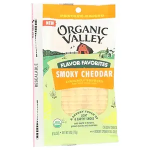 Organic Smoky Sliced Cheddar, 6 OZ