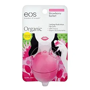 Organic Lip Balm Strawberry, 0.25 OZ