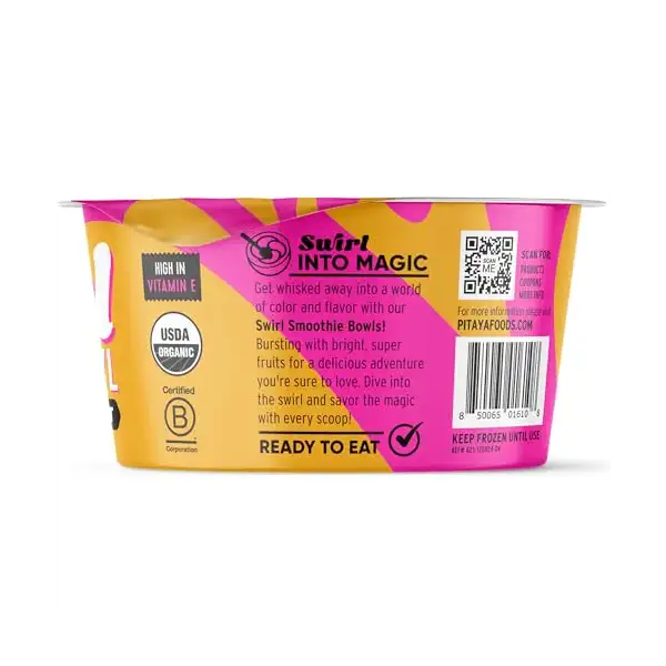 Organic Passion Fruit Dragon Fruit Swirl Bowl, 6 OZ 10