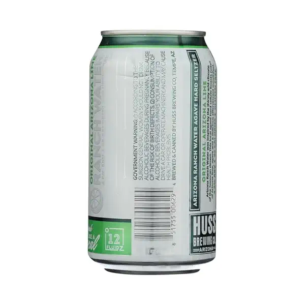 Lime Ranch Water Hard Seltzer 6pk Cans, 12 FZ 2