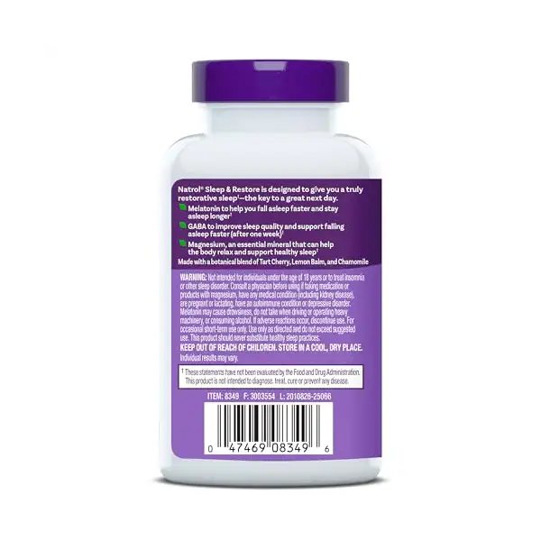 Sleep & Restore with Melatonin Capsule, 60 CT 9