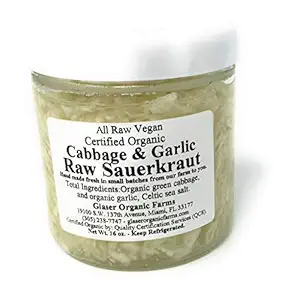Organic Cabbage & Garlic Sauerkraut, 16 OZ