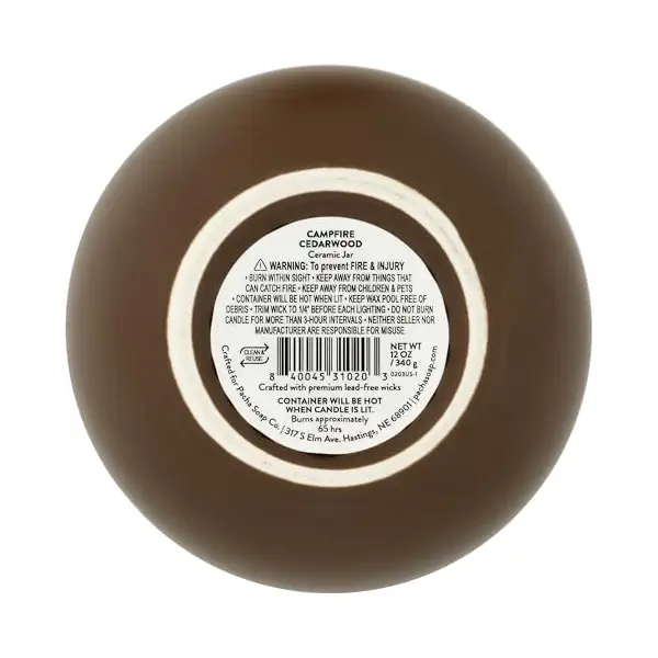 Campfire Cedarwood Ceramic Candle, 12 OZ 3