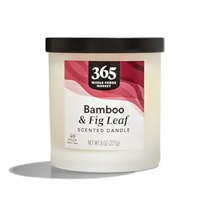 365 by Whole Foods Market, Scented Candle, Bamboo & Fig Leaf, 40 Hour Burn Time, 8 Ounce