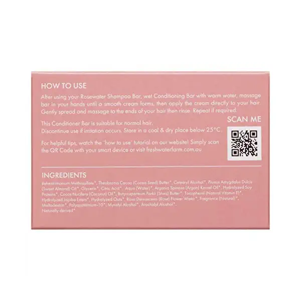Rosewater Pink Clay Body Bar, 7 OZ 3