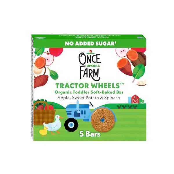 Organic Apple Sweet Potato & Spinach Tractor Wheels, 3.35 OZ 1