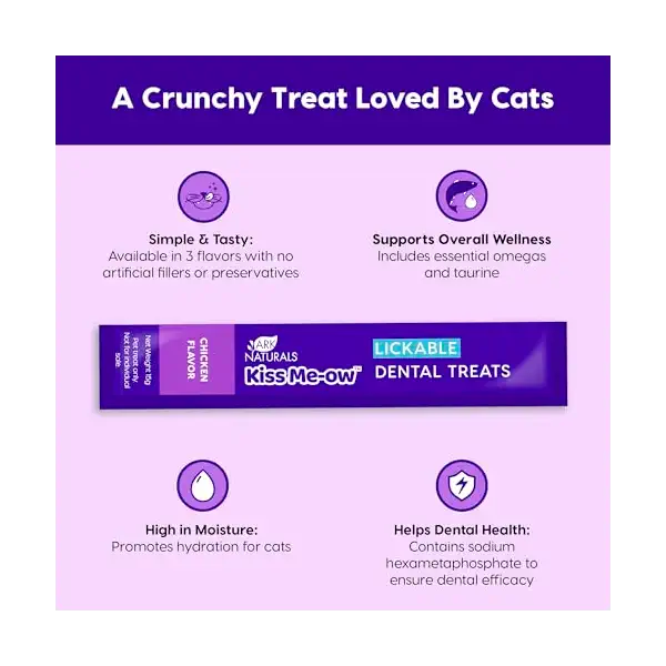 Kiss Me-Ow Chicken Lickable Dental Cat Treats, 2 OZ 2