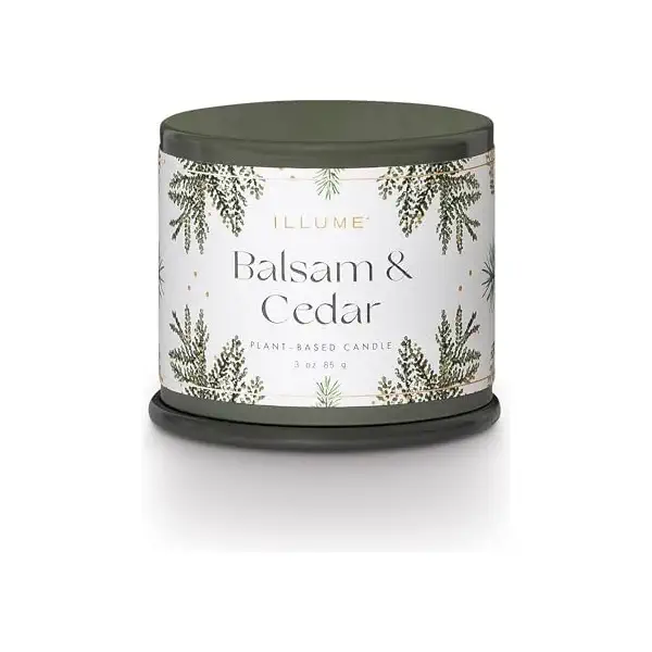Balsam & Cedar Beautifully Done Demi Vanity Tin Candle, 3 OZ 1