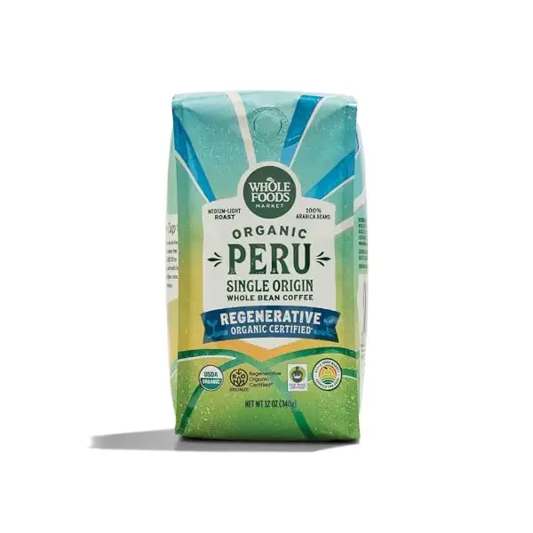 Organic Regenerative Certified Whole Bean Coffee, 12 OZ 1