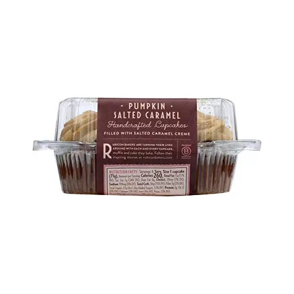 Handcrafted Pumpkin Salted Caramel Cupcakes 4 Count, 10 OZ 6