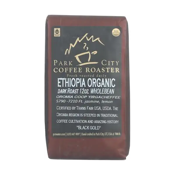 Coffee Ethiopia Fair Trade Whole Bean Organic 1