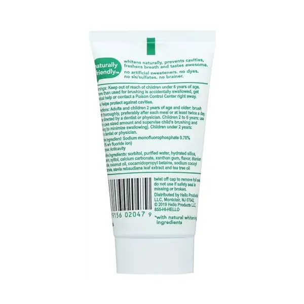 Farm Grown Mint Naturally Whitening Toothpaste, 1 OZ 2