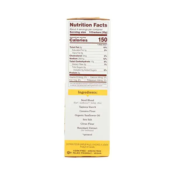 Original Sprouted Seed Crackers, 4.25 OZ 7