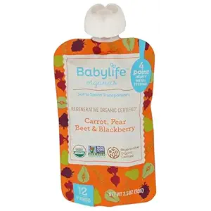Organic Carrot Pear Beet Blackberry Stage 2 Baby Food, 3.5 OZ