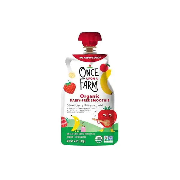 Organic Strawberry Banana Swirl Dairy Free Smoothie, 4 OZ 1