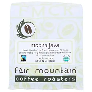 Organic Mocha Java Whole Bean Coffee, 12 OZ