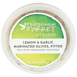 Pitted Olives Marinated With Lemon & Garlic, 8.1 OZ