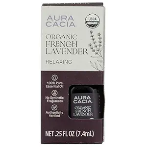 Organic French Lavender Essential Oil, 0.25 FZ