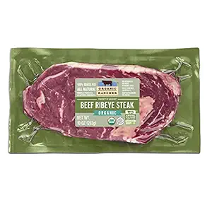 Organic Boneless Beef Ribeye Steak, 10 OZ