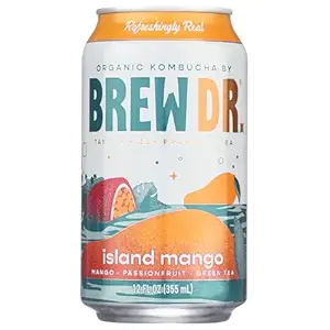 Organic Island Mango Kombucha 4pk, 12 FZ