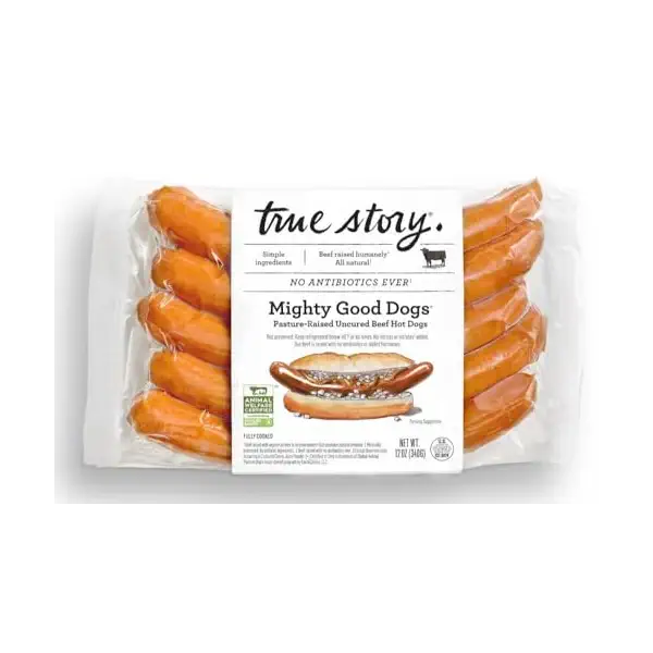 Mighty Good Uncured Beef Hot Dogs, 12 OZ 1