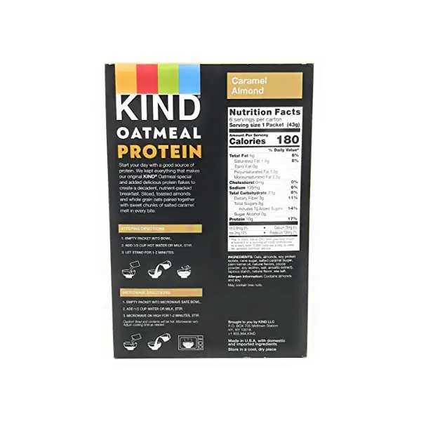 Caramel Almond Protein Oatmeal, 9 OZ 3