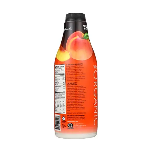 Organic Whole Milk Peach Kefir, 32 FZ 5
