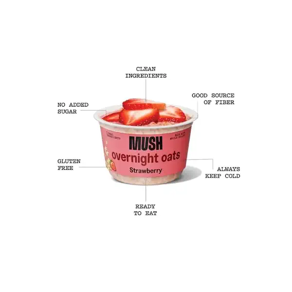 Strawberry Overnight Oats, 5 OZ 2