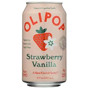 Strawberry Vanilla Prebiotic Soda Sgl, 12 FZ